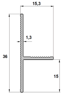 Плинтус для гипсокартона BG15x20