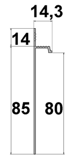 Плинтус для гипсокартона BSL100x80