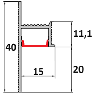 Плинтус светодиодный BT40x20